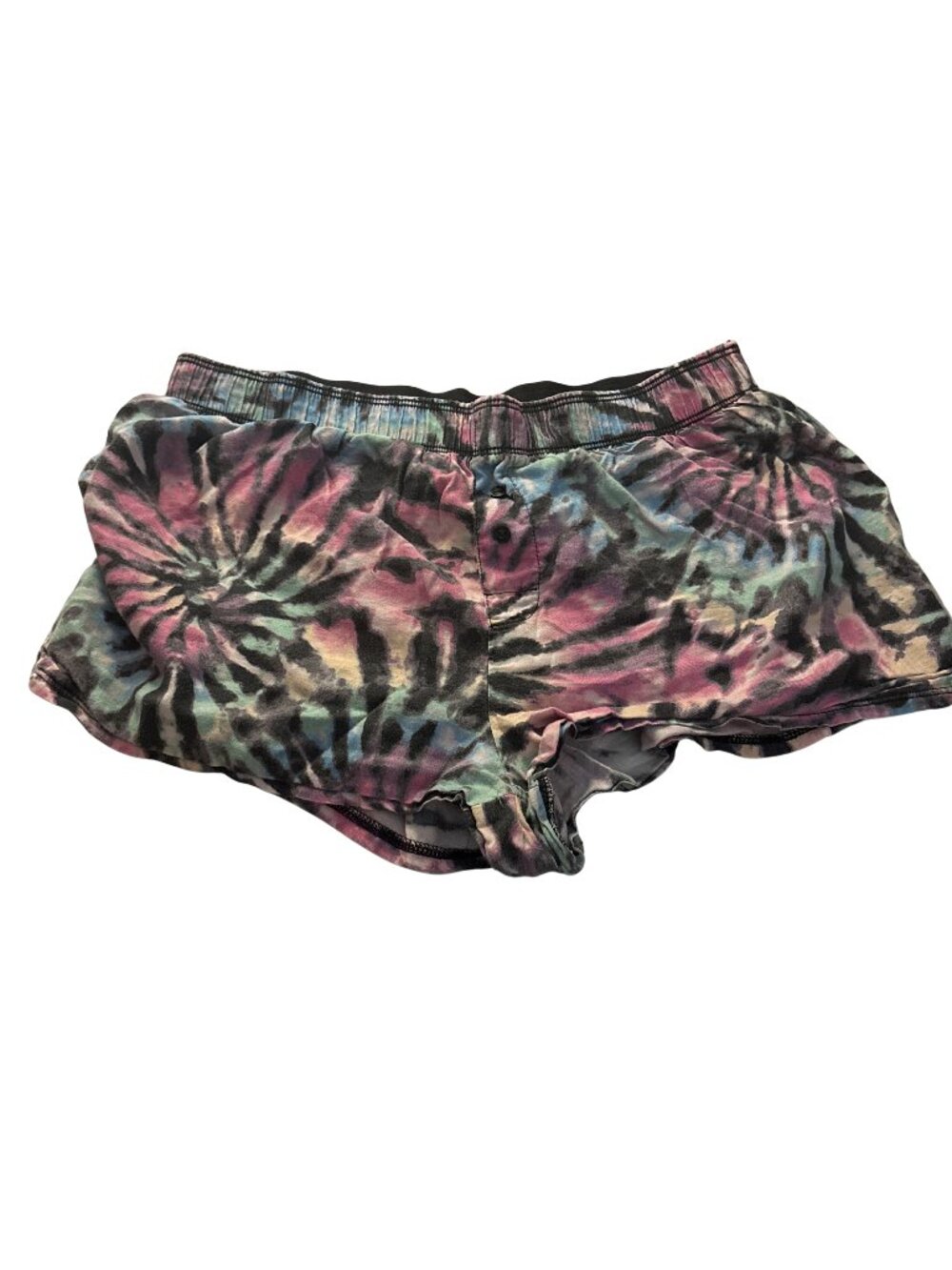 PINK Tie-Dye Lounge Shorts in Pastel Multi